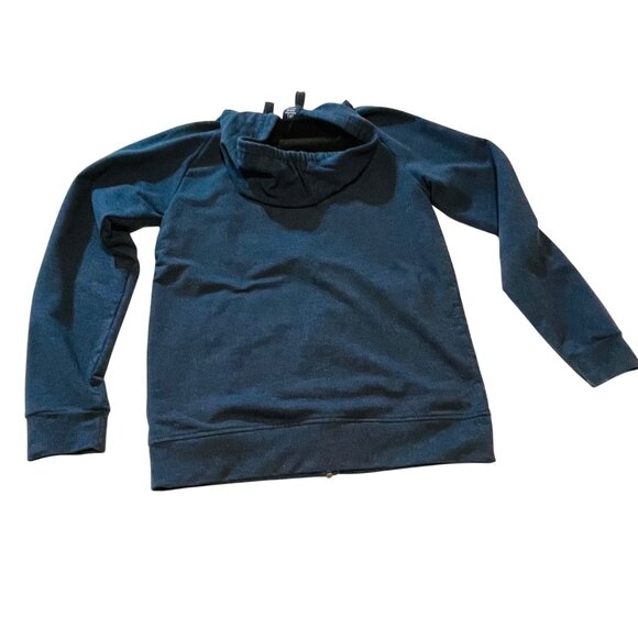 George Mens Hoodie Jacket S 34-36 Navy Blue Cotton Blend Zip-Up - Picture 3 of 7